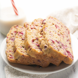 Healthy Cranberry Orange Pound Cake